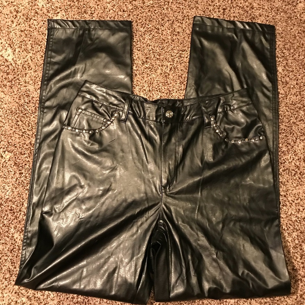 Instant Action Faux Leather Pants